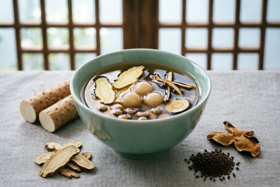 सूप के साथ पूरा करें