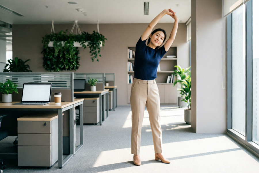 Quels exercices peut-on faire au bureau ?