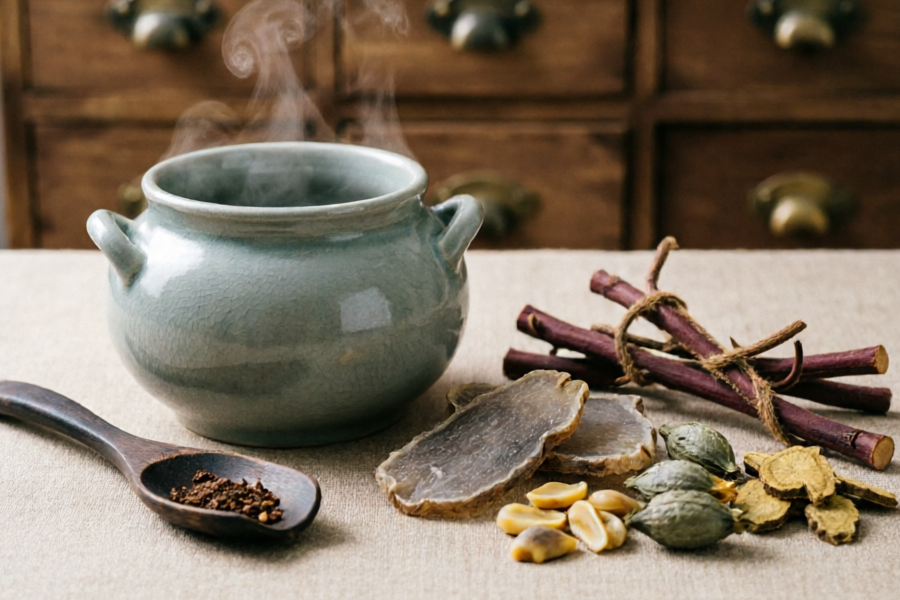 गैस्ट्रोडिया एलाटा और अनकारिया पेय