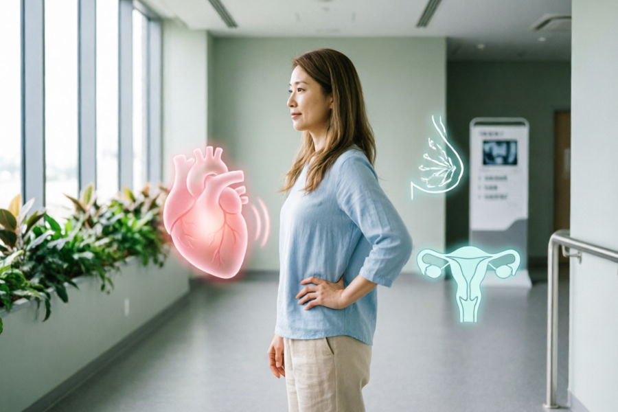Quais são os pontos-chave de um exame físico feminino?